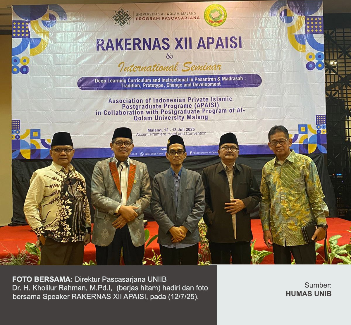 DIREKTUR PASCASARJANA UNIIB HADIRI RAKERNAS APAISI DI MALANG