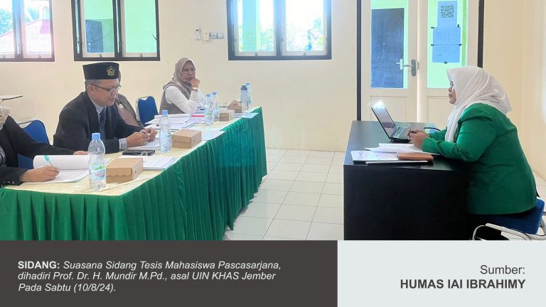 PASCASARJANA IAI IBRAHIMY GELAR UJIAN TESIS, HADIRKAN PENGUJI EKSTERNAL